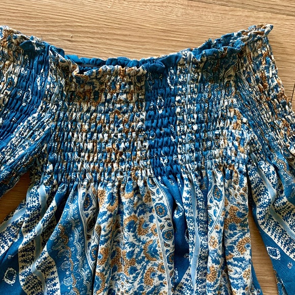 Vici Cornflower Ruched Babydoll Dress - Picture 4 of 5